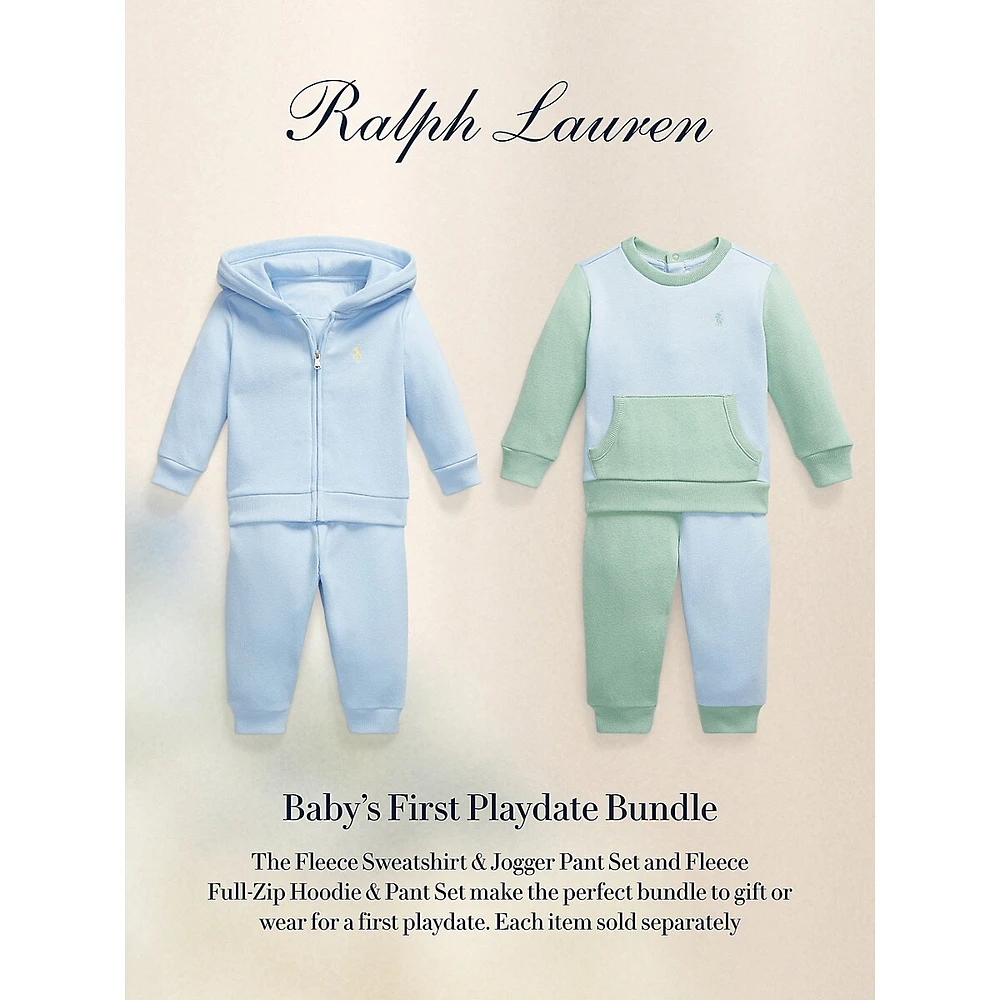Baby Boy's 2-Piece Fleece Full-Zip Hoodie & Pants Set