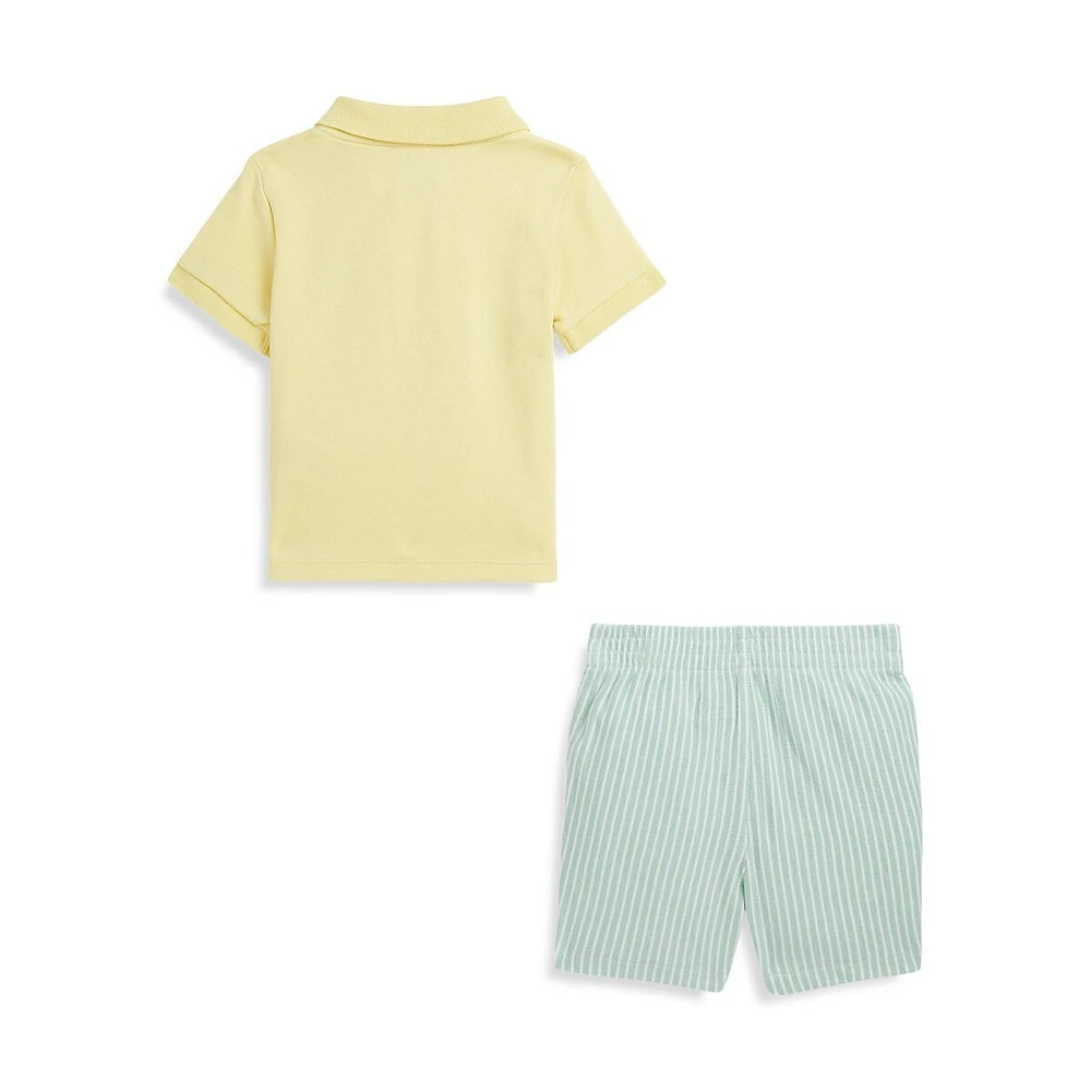 Baby Boy's 2-Piece Polo Shirt & Shorts Set