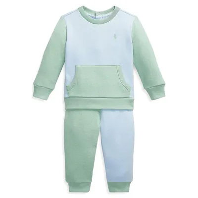 Baby Boy's 2-Piece Fleece Sweatshirt & Jogger Pants Set