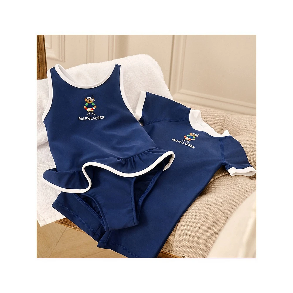 Baby Boy's Polo Bear Performance Rashguard Shortalls