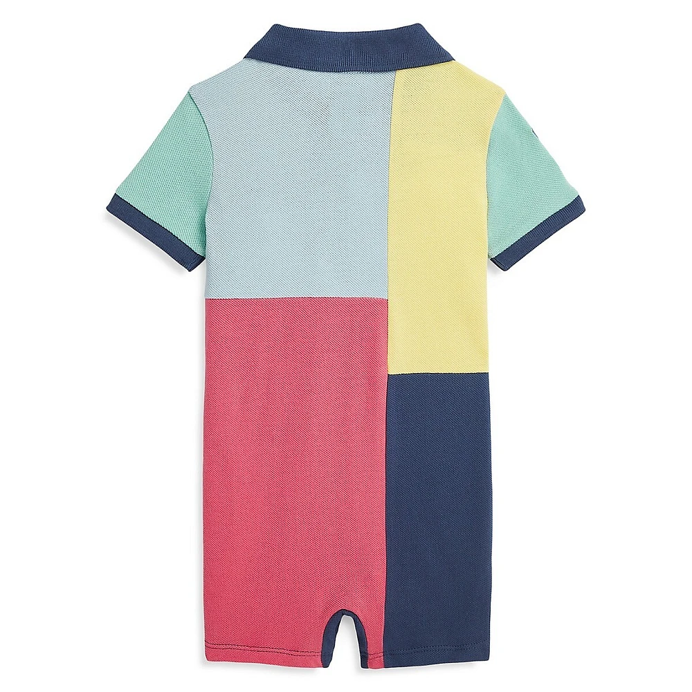 Baby Boy's Big Pony Mesh Polo Shortalls