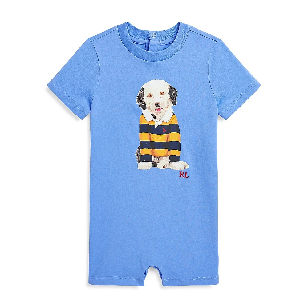 Baby Boy's Dog-Graphic Shortalls