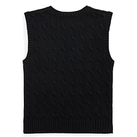 Little Boy's Cable-Knit Cotton Sweater Vest