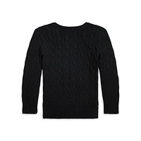 Little Boy's Cable-Knit Cotton Sweater