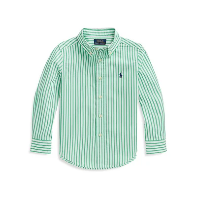 Little Boy's Striped Cotton Poplin Button-Down Shirt