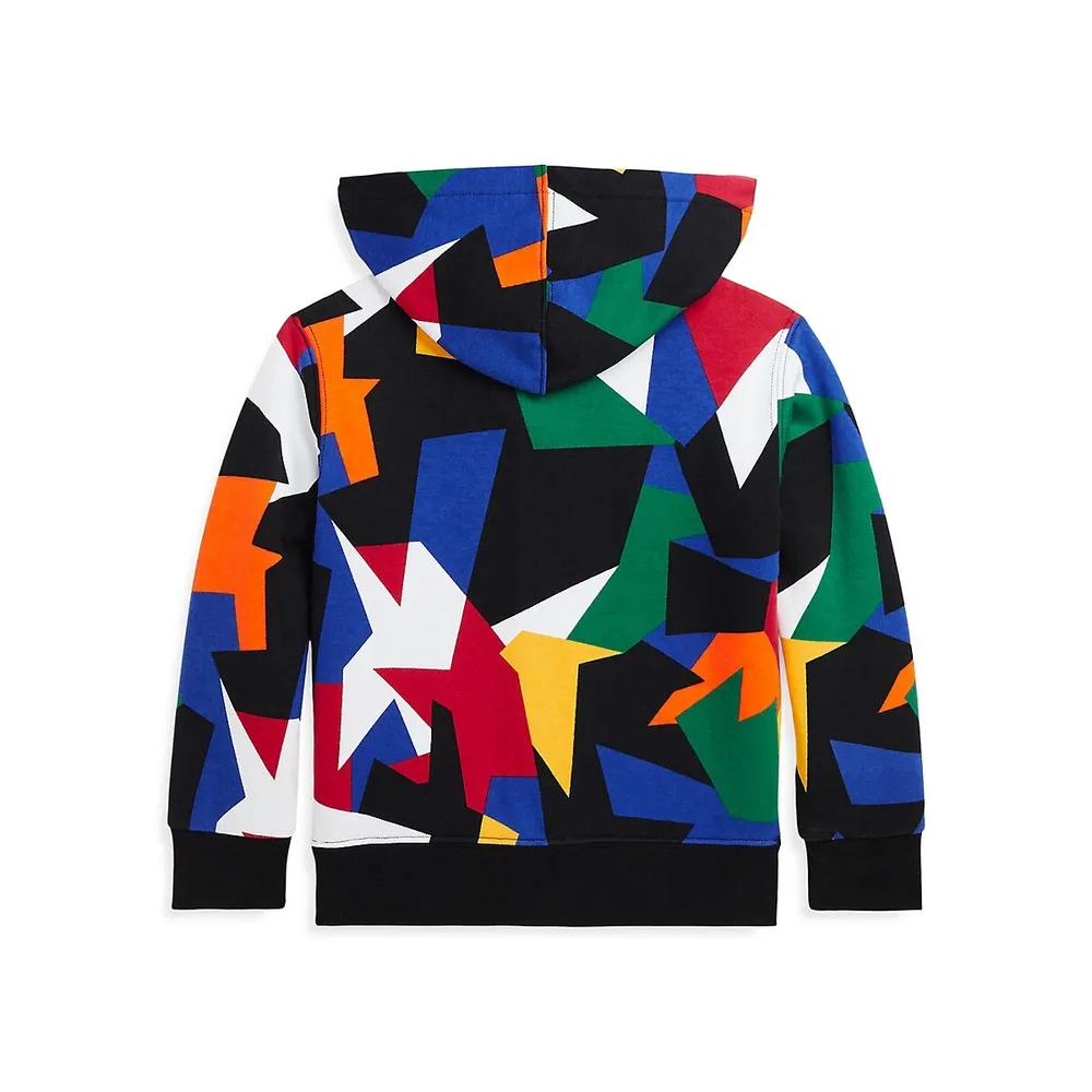 Little Boy's Abstract Double-Knit Full-Zip Hoodie