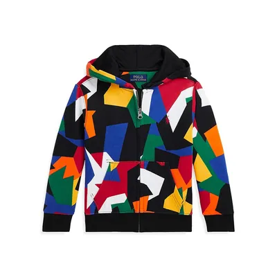 Little Boy's Abstract Double-Knit Full-Zip Hoodie