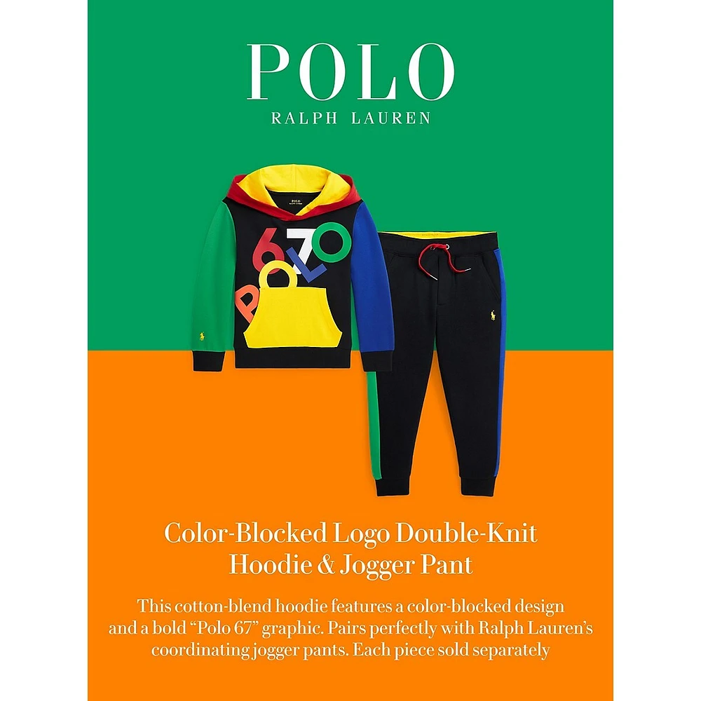 Little Boy's Colourblock Double-Knit Joggers