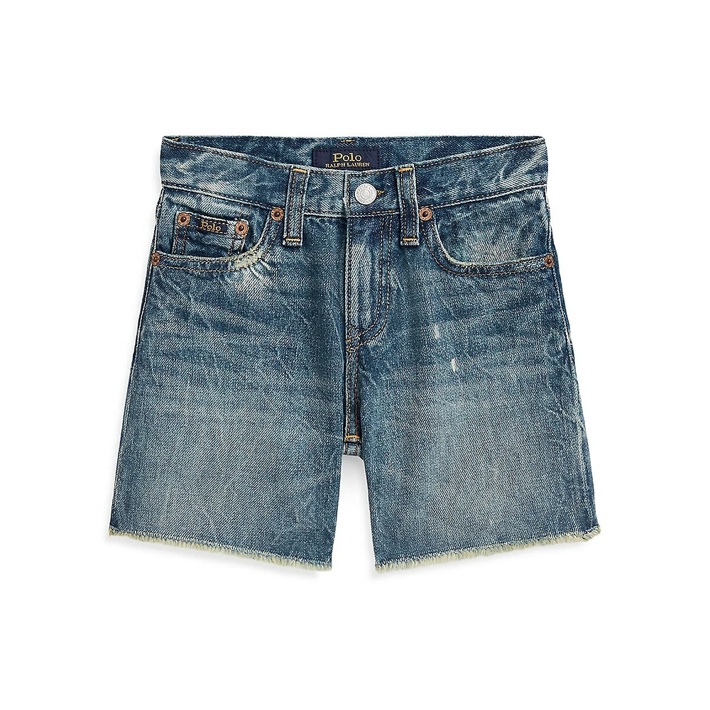 Little Boy's Slim Denim Cutoff Shorts