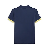 Little Boy's Big Pony Colourblock Mesh Polo Shirt