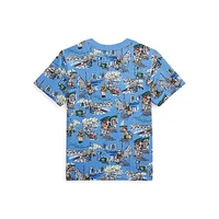 Little Boy's Parisian Polo Bear-Print T-Shirt