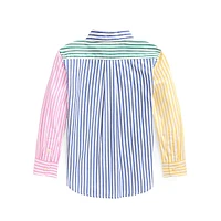 Little Boy's Striped Cotton Poplin Fun Shirt