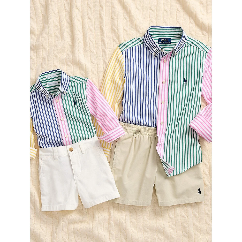 Little Boy's Striped Cotton Poplin Fun Shirt