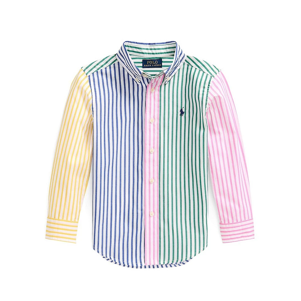 Little Boy's Striped Cotton Poplin Fun Shirt