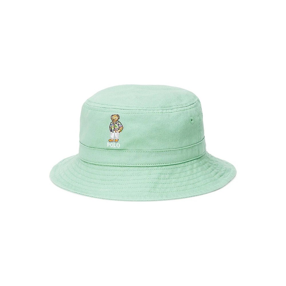 Little Boy's Polo Bear Cotton Twill Bucket Hat