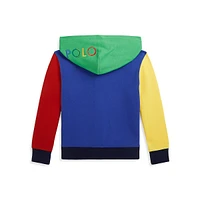 Little Boy's Colourblock Ombré-Logo Zip Hoodie