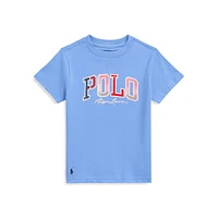 Little Boy's Madras-Logo Cotton Jersey T-Shirt