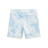 Little Boy's Tie-Dye-Print Fleece Shorts