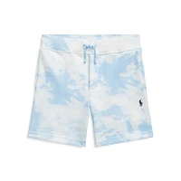 Little Boy's Tie-Dye-Print Fleece Shorts