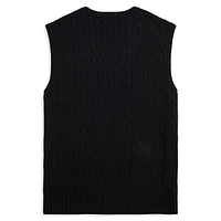 Boy's Cotton Cable-Knit Vest