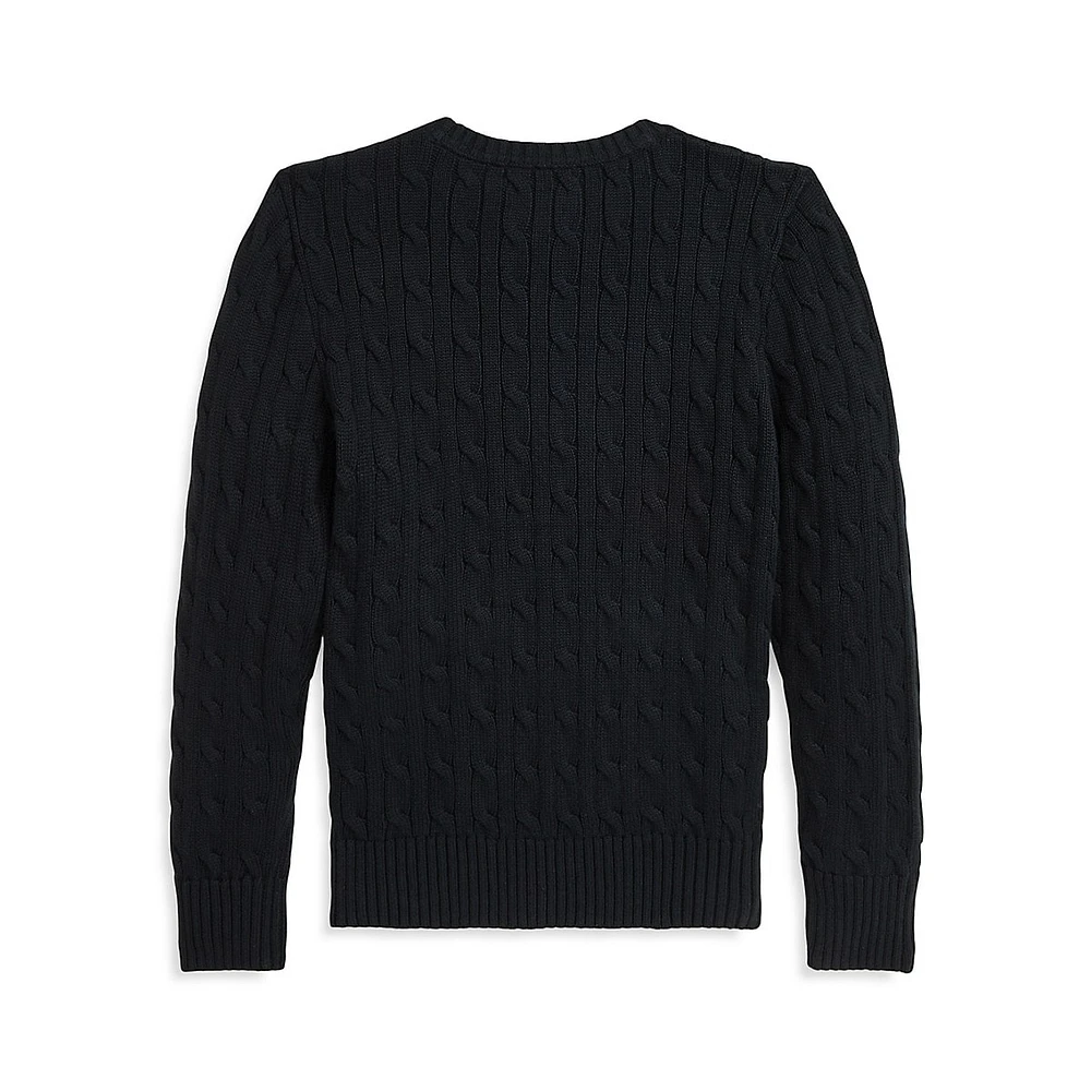 Boy's Cable-Knit Cotton Sweater