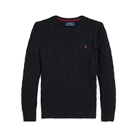 Boy's Cable-Knit Cotton Sweater