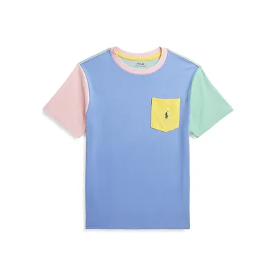 Boy's Colourblock Pocket T-Shirt