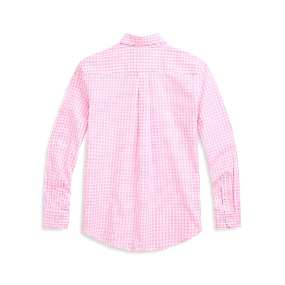 Boy's Plaid Poplin Shirt