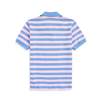 Boy's Striped Mesh Polo Shirt