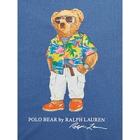 Boy's Polo Bear Colourblocked Cotton T-Shirt