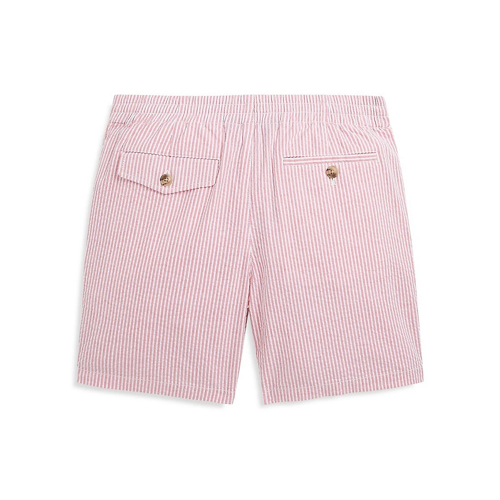 Boy's Prepster Striped Seersucker Shorts