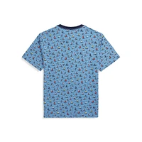 Boy's Sailboat-Print Cotton Jersey T-Shirt