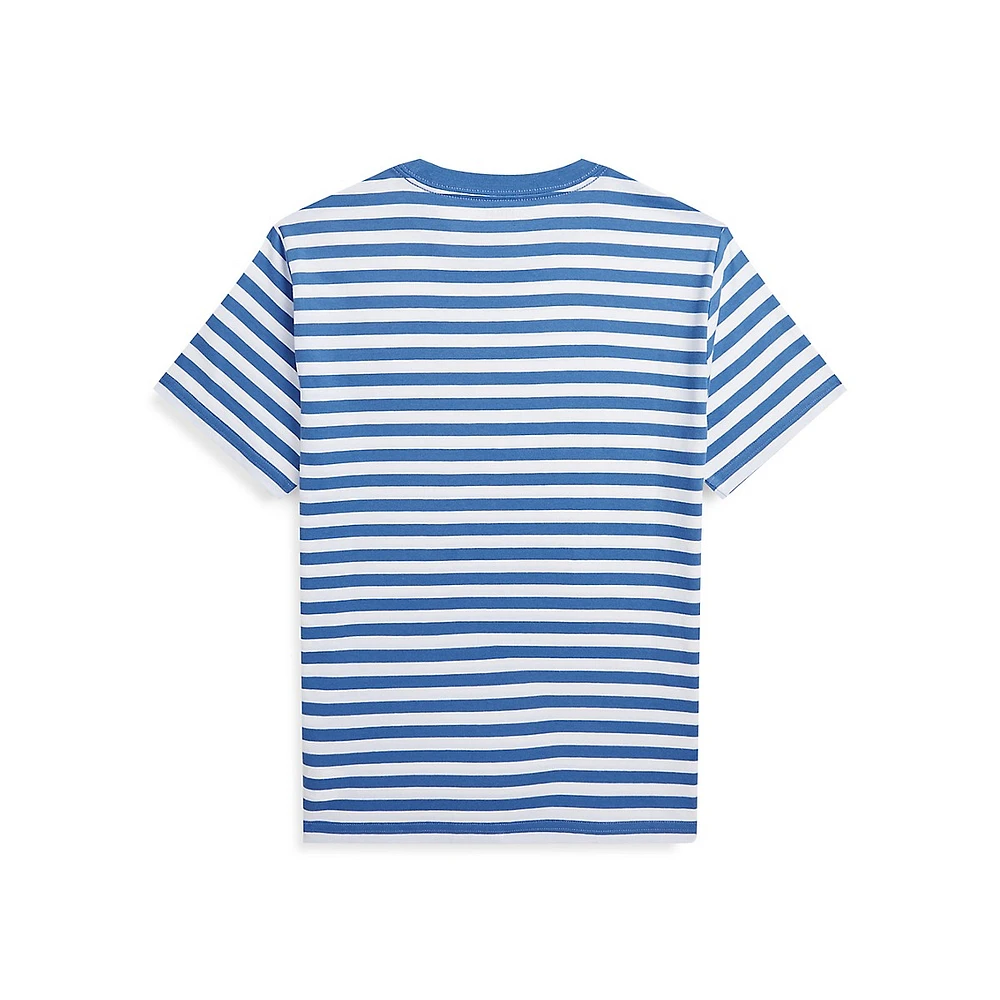Boy's Polo Bear Striped Cotton Jersey T-Shirt