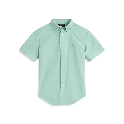 Boy's Cotton Oxford Short-Sleeve Shirt