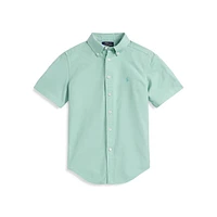 Boy's Cotton Oxford Short-Sleeve Shirt