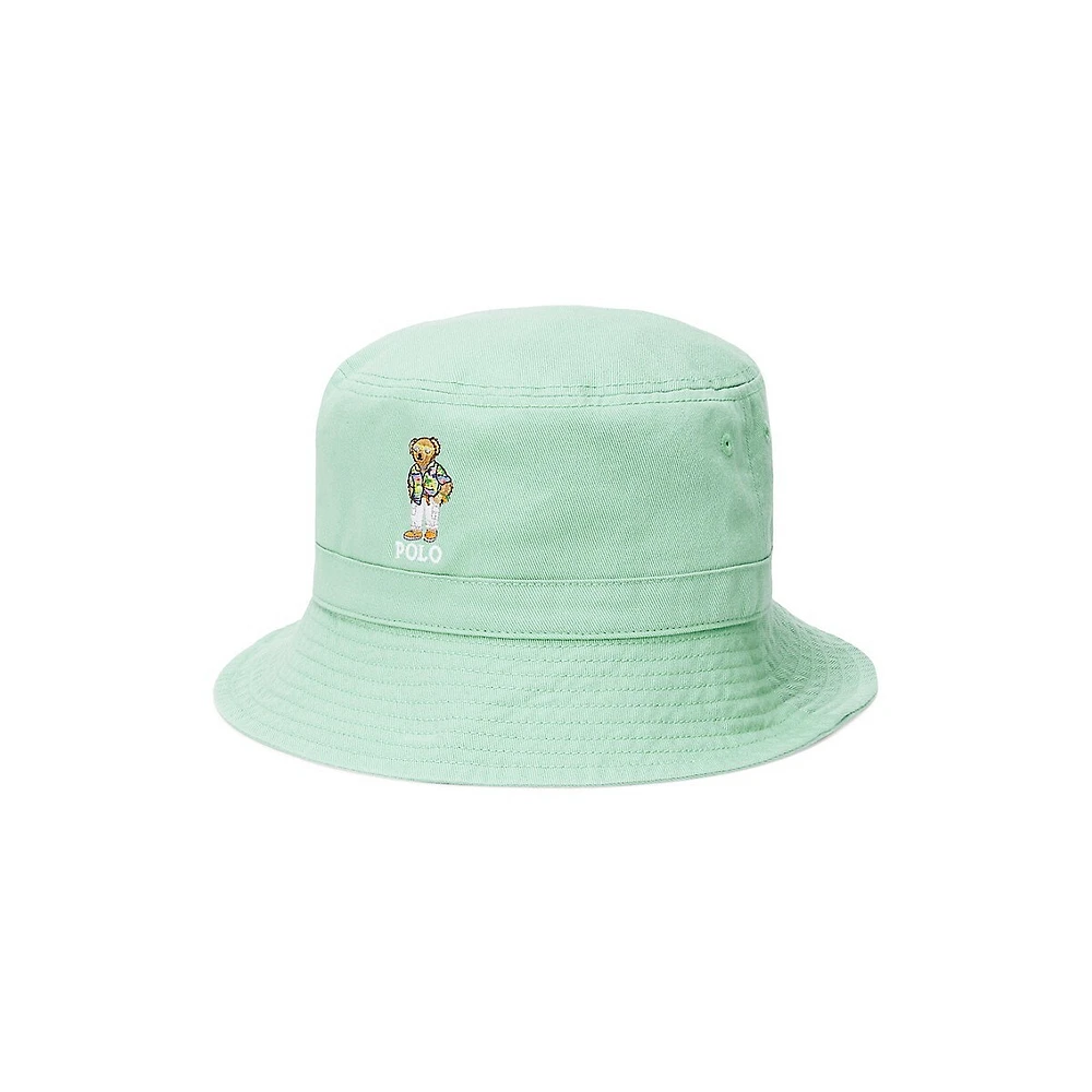 Boy's Polo Bear Cotton Twill Bucket Hat