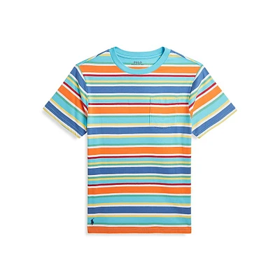 Boy's Striped Pocket T-Shirt
