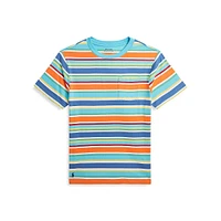 Boy's Striped Pocket T-Shirt