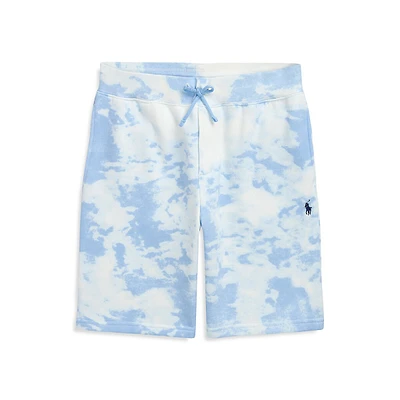 Boy's Tie-Dye-Print Fleece Shorts