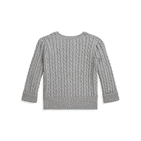 Baby Girl's Mini-Cable Cotton Cardigan