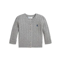 Baby Girl's Mini-Cable Cotton Cardigan