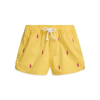 Little Girl's Polo Pony Cotton Twill Shorts