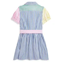 Little Girl's Striped Cotton Fun Shirtdress