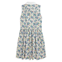 Girl's Floral Oxford Shirtdress