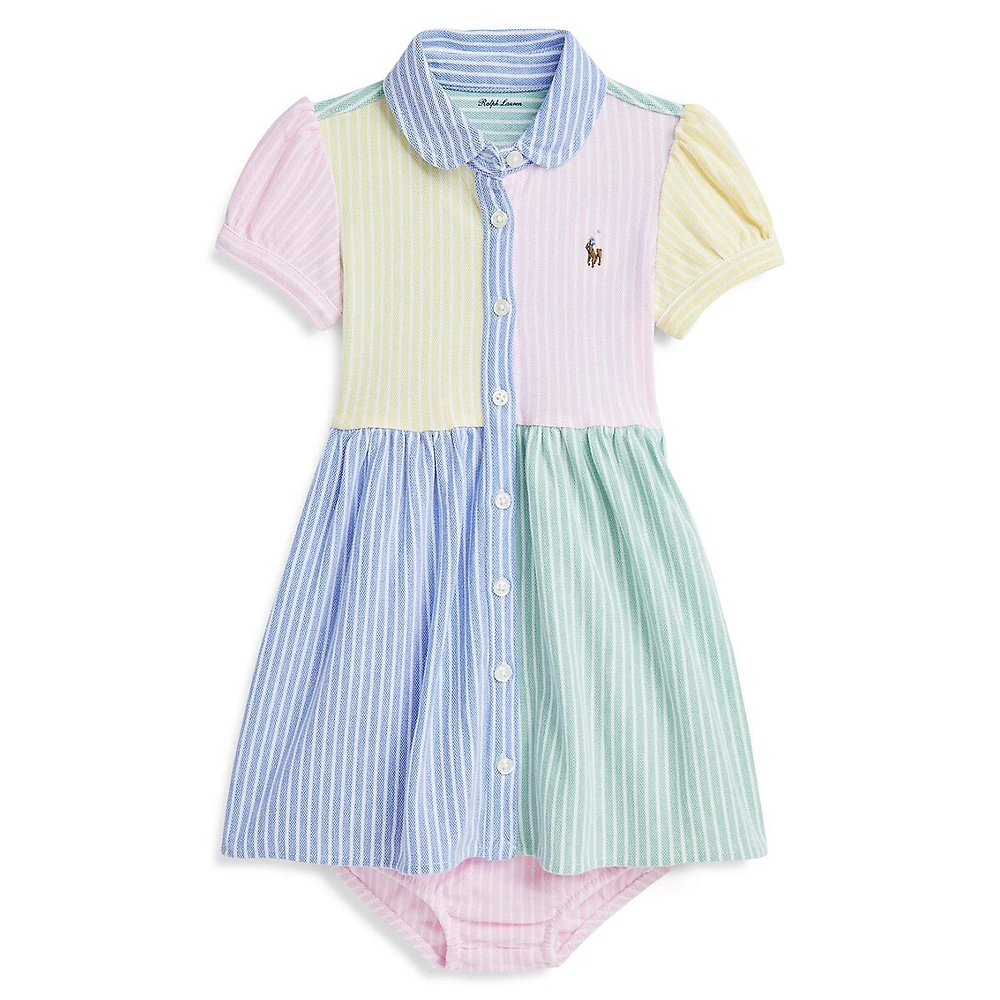 Baby Girl's Mesh Fun 2-Piece Shirtdress & Bloomer Set