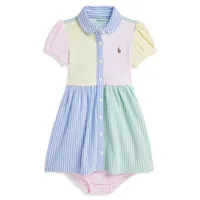 Baby Girl's Mesh Fun 2-Piece Shirt Dress & Bloomer Set