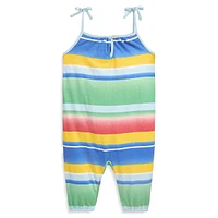 Baby Girl's Striped Cotton Jersey Romper