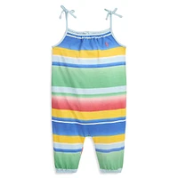 Baby Girl's Striped Cotton Jersey Romper