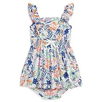 Baby Girl's 2-Piece Tropical-Print Dress & Bloomer Set