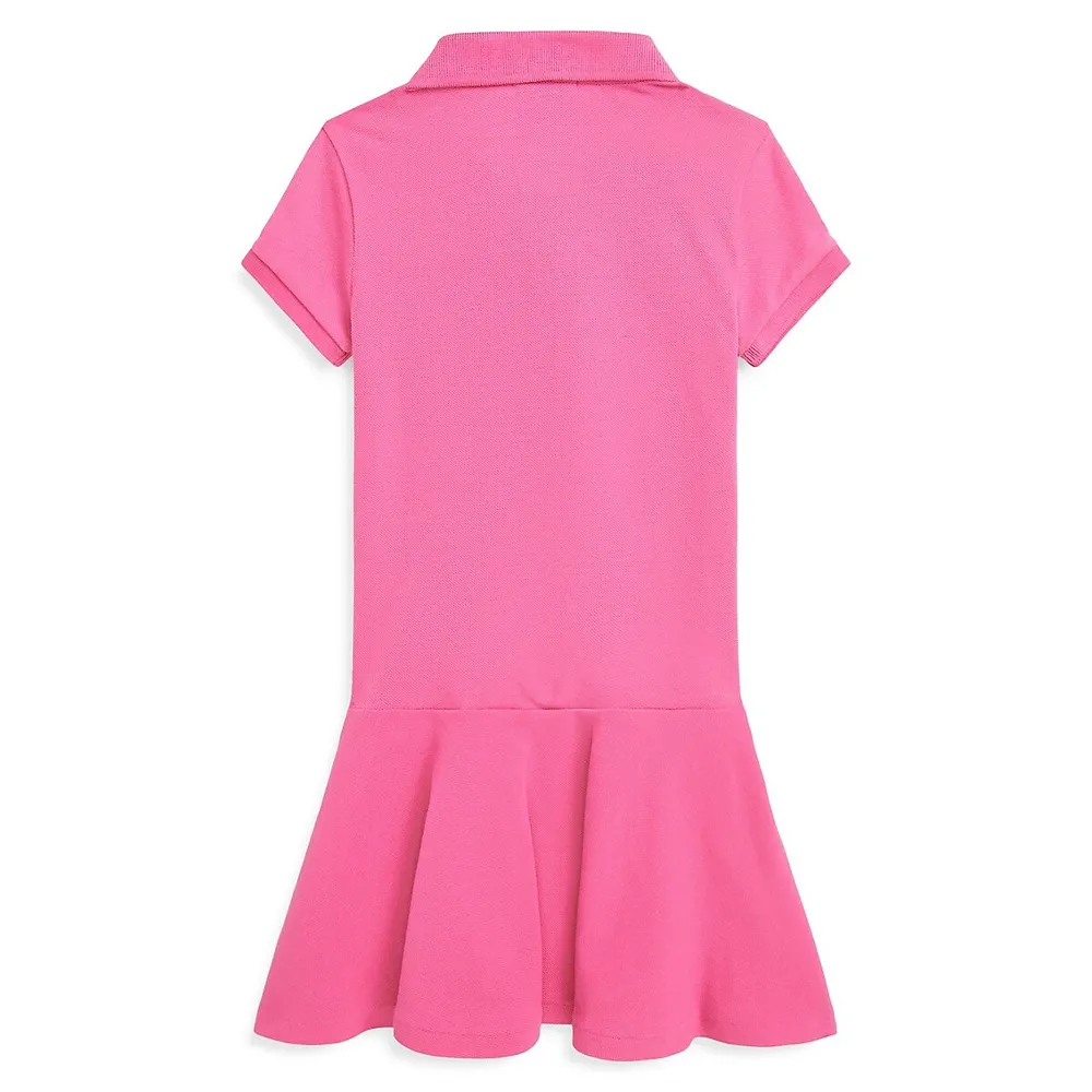 Little Girl's Drop-Waist Polo Dress